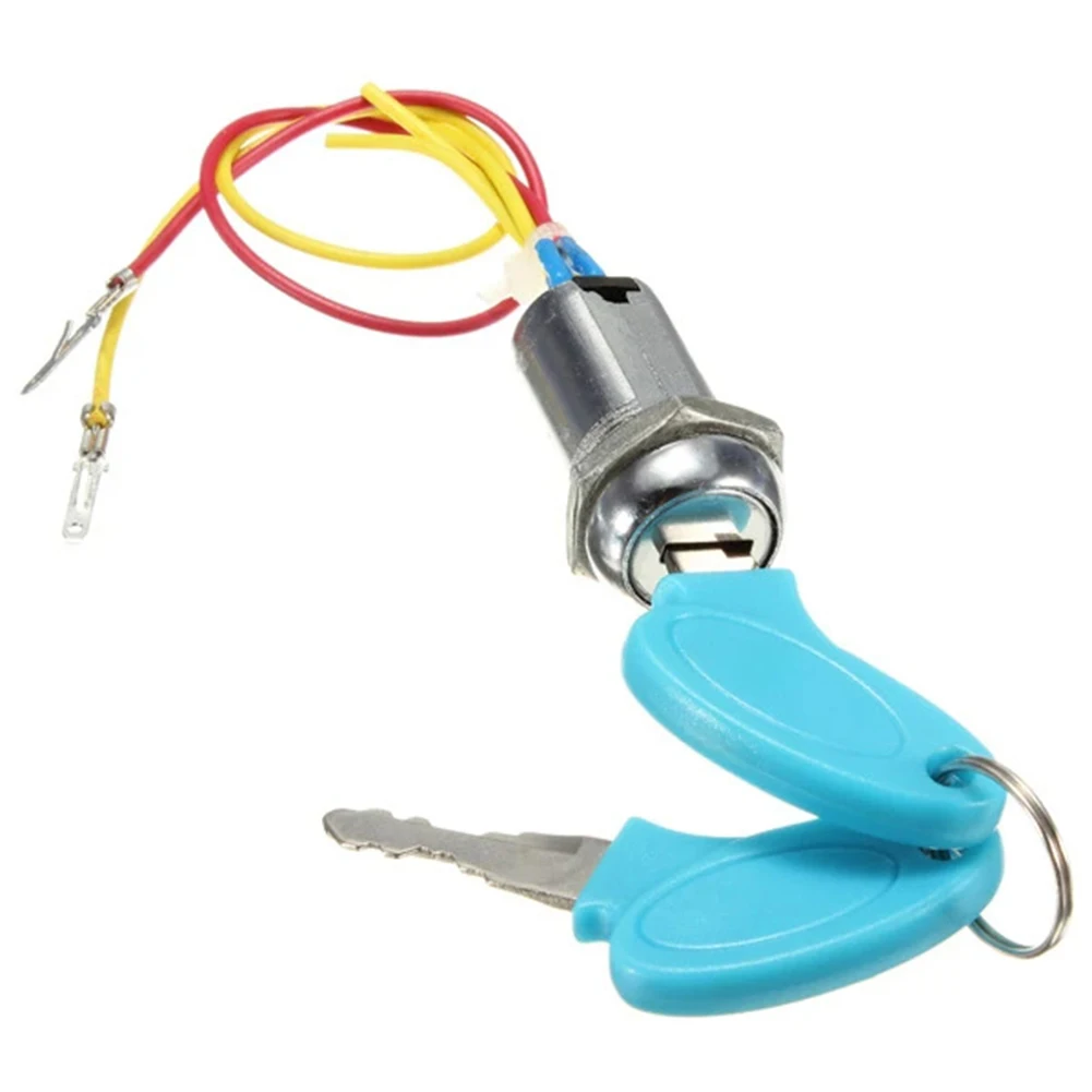 

Electric Scooter Ignition Switch Lock With Keys Bike KEY Ignition Barrel Switch 2 Wire On Off For Tricycles Buggies Cycling Part