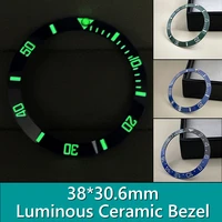 watch parts c3 greenblue luminous 38mm x 30 6mm watch bezel insert ring fit sub gmt watch