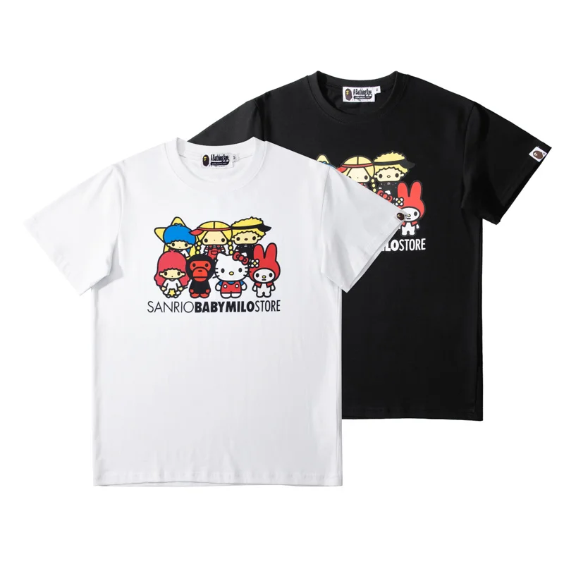 

T-shirts Cute Bape New Printed Men Women T-shirt Ape Head BATHING STAR Harajuku Summer Casual Couples Streetwear Short Sleeve