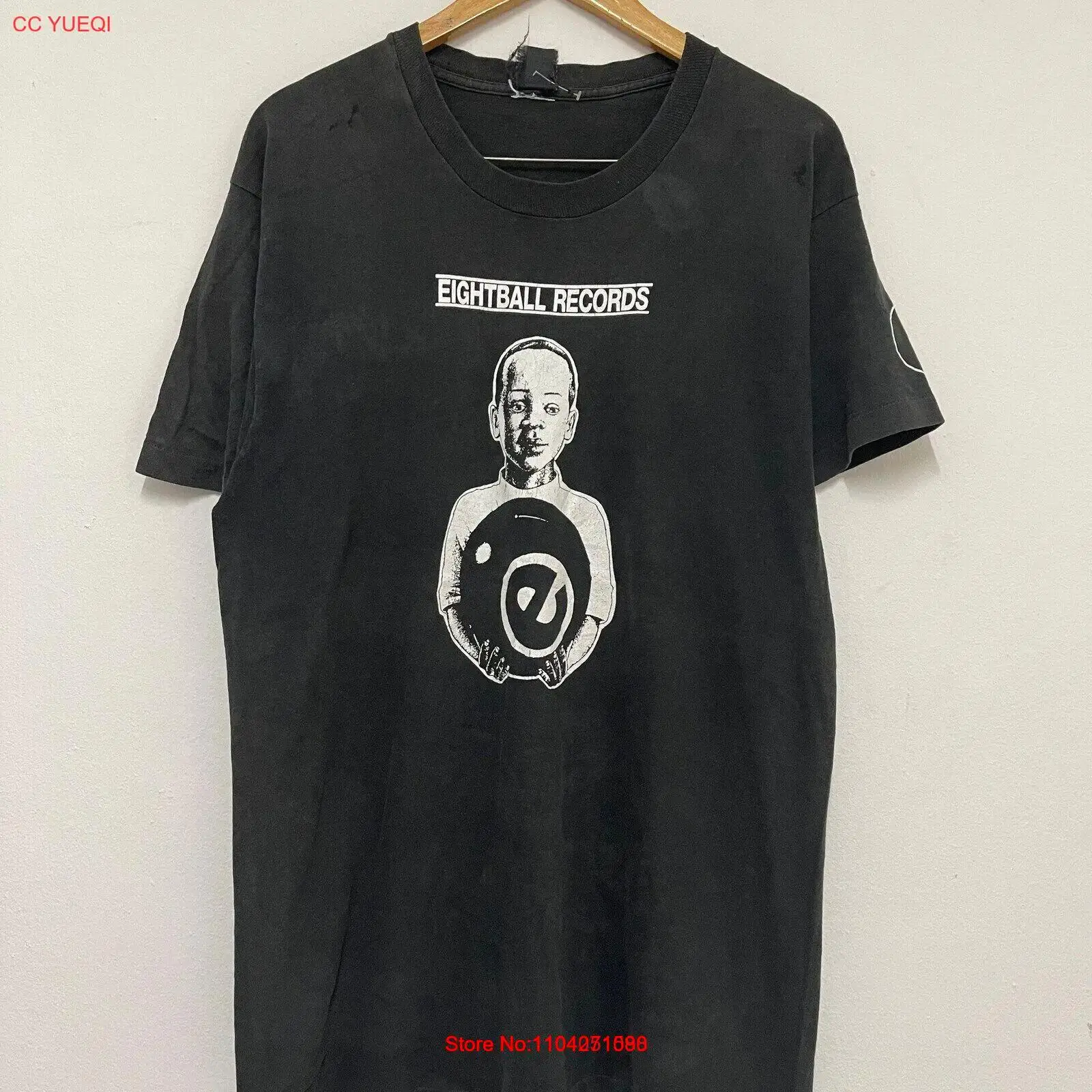 Винтажная футболка 90-х Eightball Records Trance Dance Music / House Rave