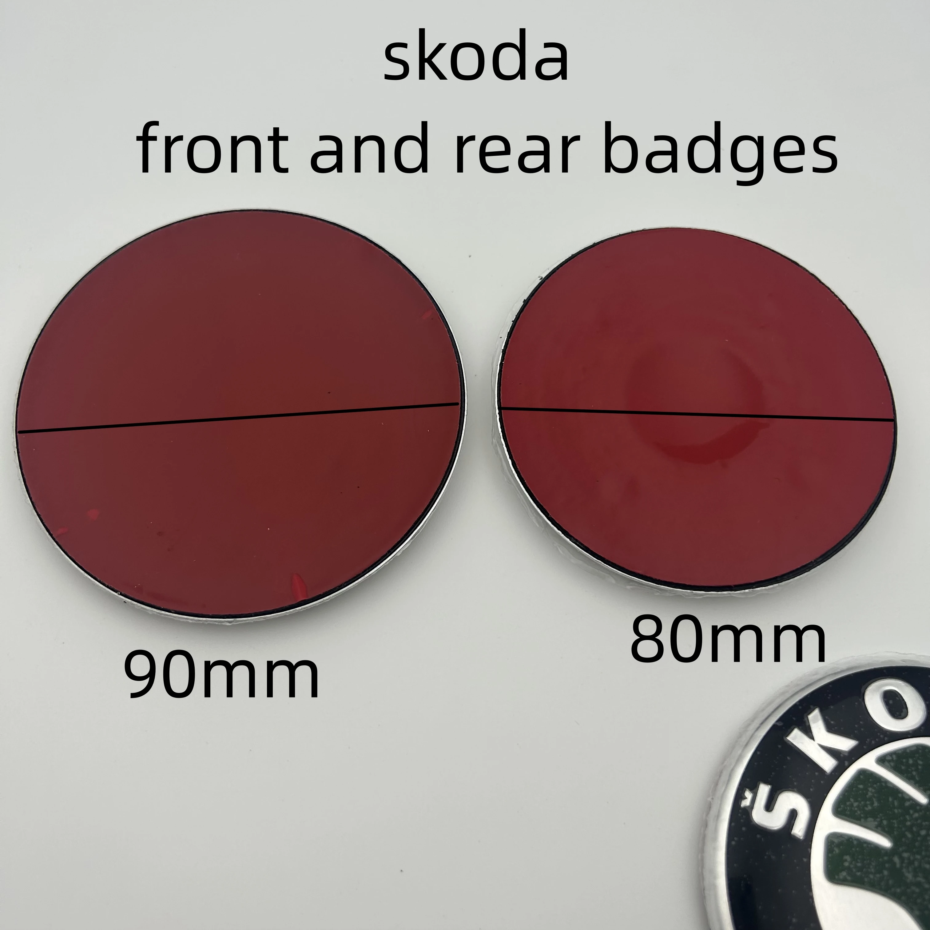 

80mm 90mm car stickeCar Front Hood Bonnet Rear Tail Bumper Trunk Boot Mark Badge Emblem For S-koda Car Styling Accessories