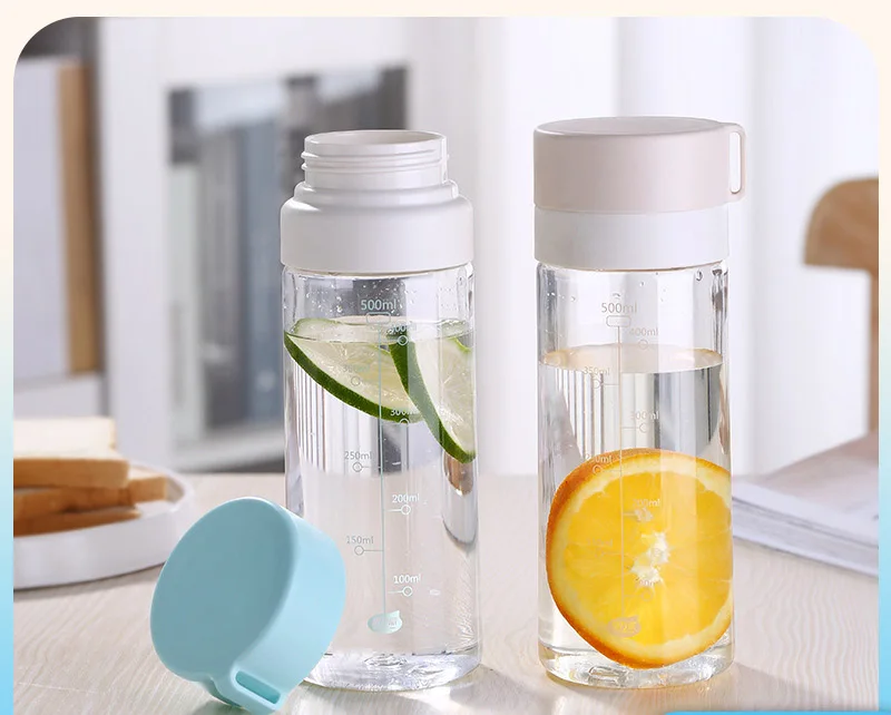 Convenient Take Tea Every Drop Water Cup Students Outdoor Plastic Cup Portable Leak Proof Glass Botella Gimnasio Water Bottle