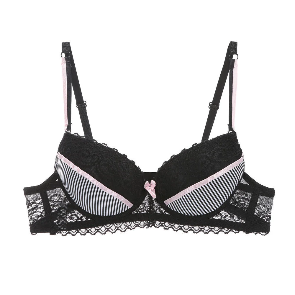 

Sexy Striped Underwear Women's Small Chest Gathers Up Thin Top and Thick Bottom, Comfortable Collection of Auxiliary Breast,