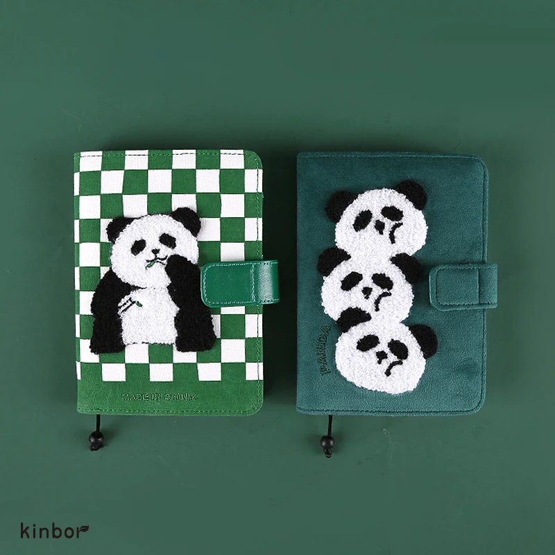 

2022 новый Hello Panda зеленый клетчатый Модный чехол для журнала для стандартного A6 подходящая Бумажная книга DIY Дневник Журнал Планировщик поста...