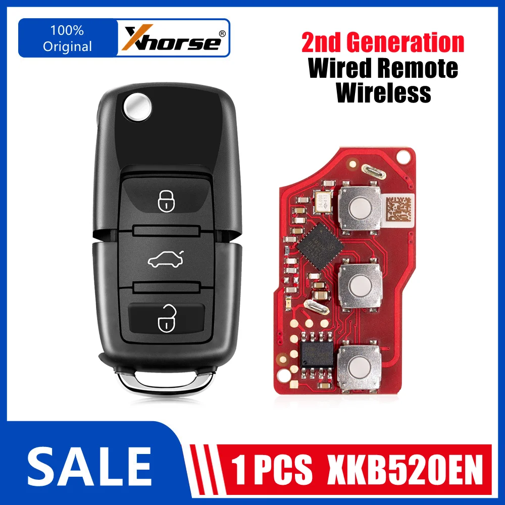 Xhorse XKB520EN Проводной Дистанционный Ключ Для VW B5 Второго Поколения 3 Кнопки