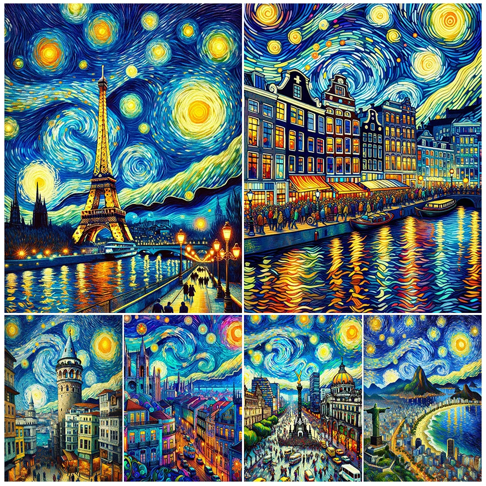 Постер с волшебным небом и ночным видением пейзаж настенное искусство холст