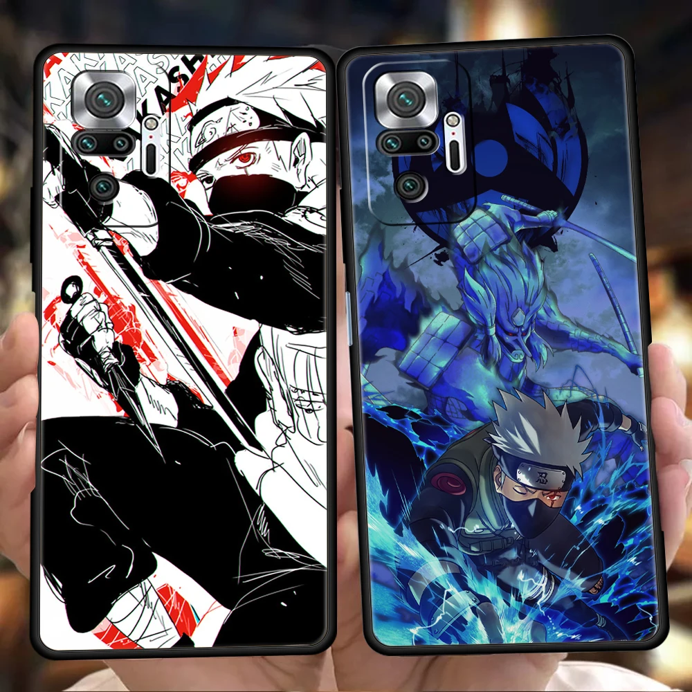

Anime Naruto Hatake Kakashi Phone Case For Redmi Note 10 11 Pro K40 Gaming 11T 9T 7 8 8T 9 8A 9A 9C 9S Pro Soft Shockproof Shell