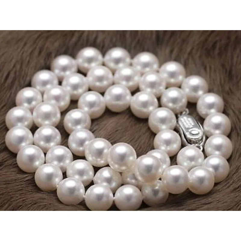 

Huge18" 9-10mm natural tahitian black peacock pearl necklace
