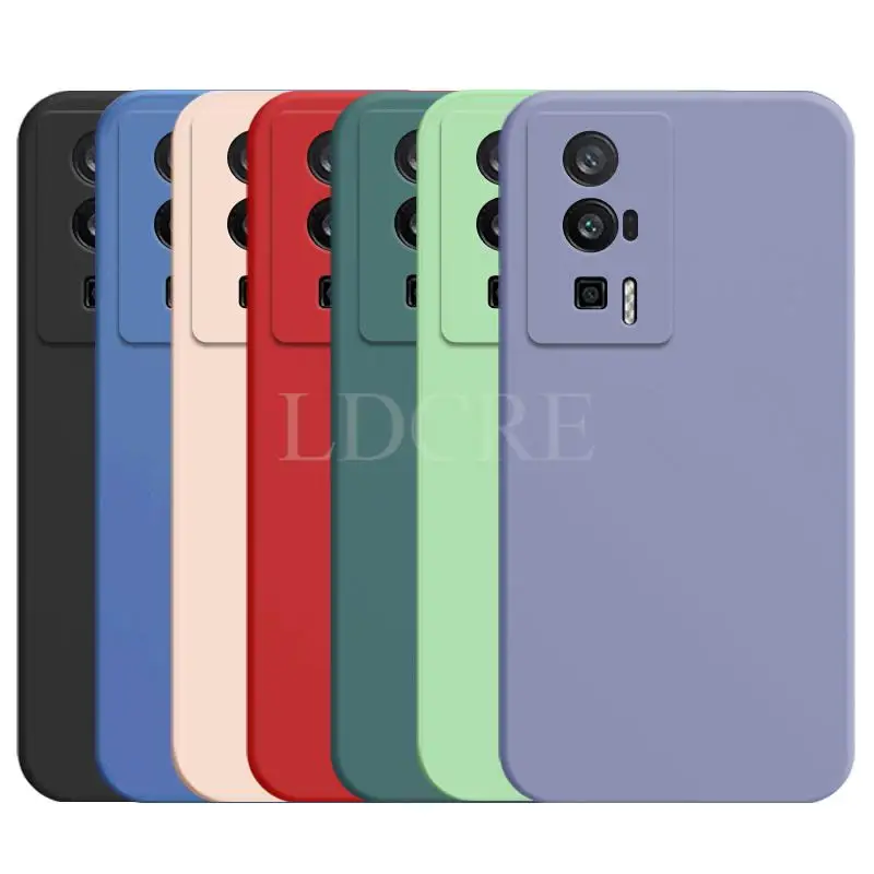 

For Xiaomi POCO F5 Pro Case Liquid Silicone Coque Cover For POCO F5 Pro Cover TPU Rubber Protective Phone Case POCO F5 Pro Cover