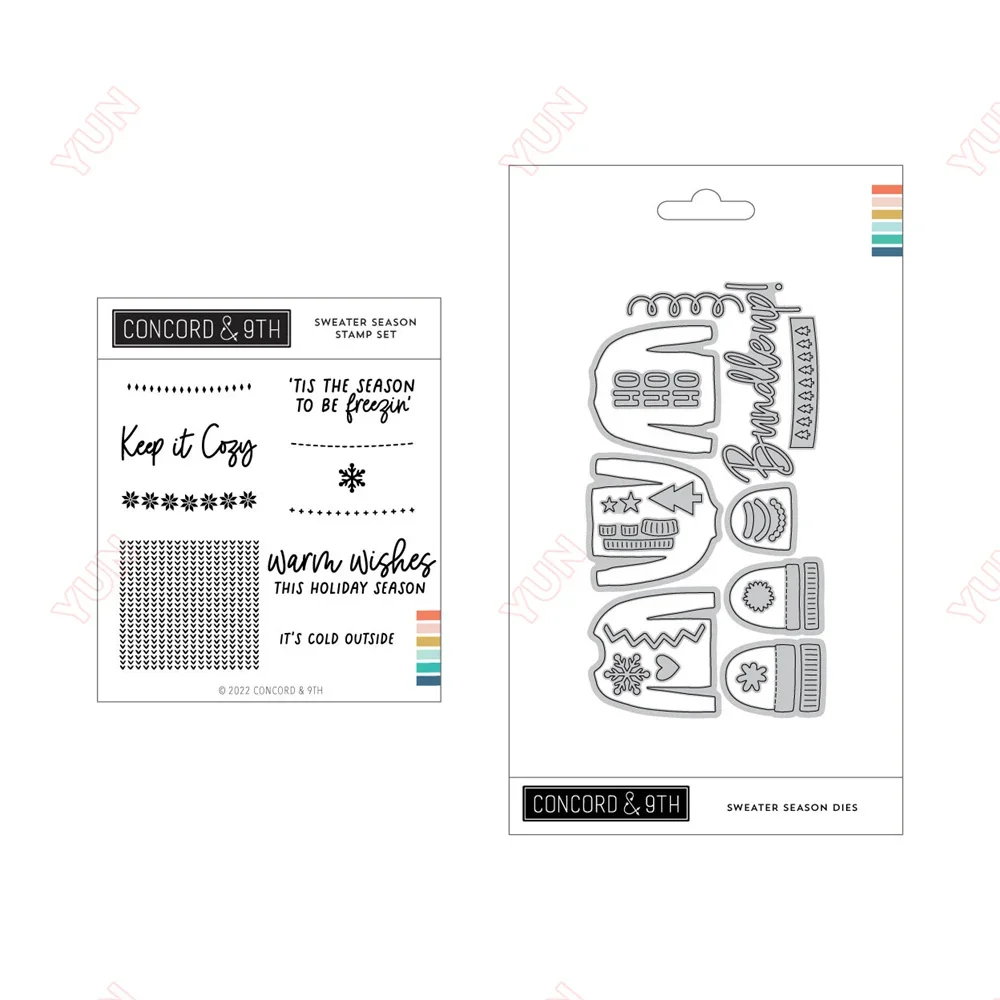 

New 2023 Metal Cutting Dies Scrapbook Sweater Season Gloves Decoration Stamps DIY Gift Card Craft Handmade Greeting Cards