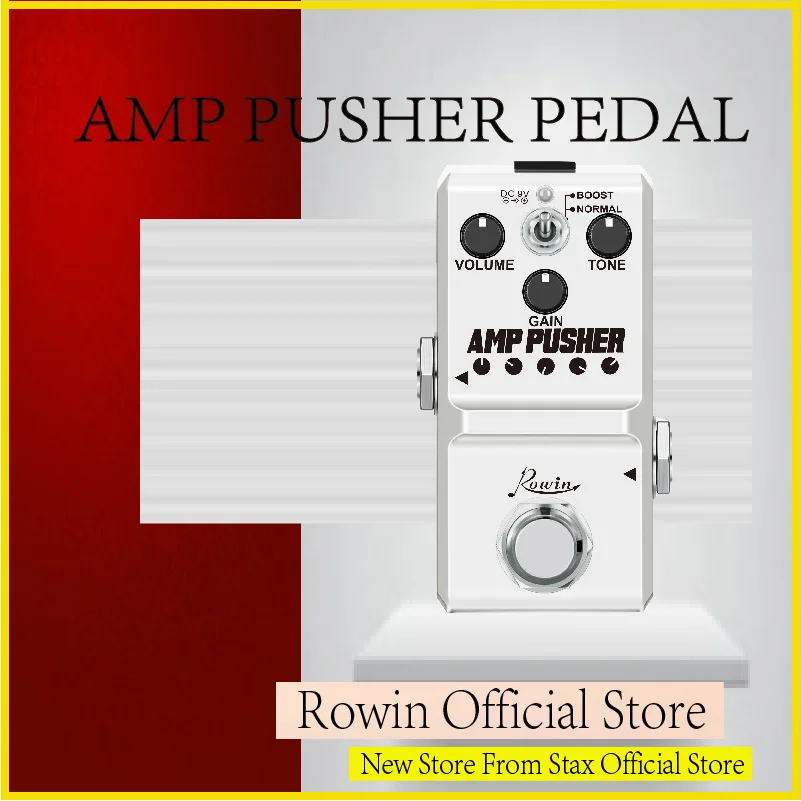Rowin LN-323 AMP Pusher Mini Guitar Overdrive Effect Pedal Ture Bypass Full Metal Case
