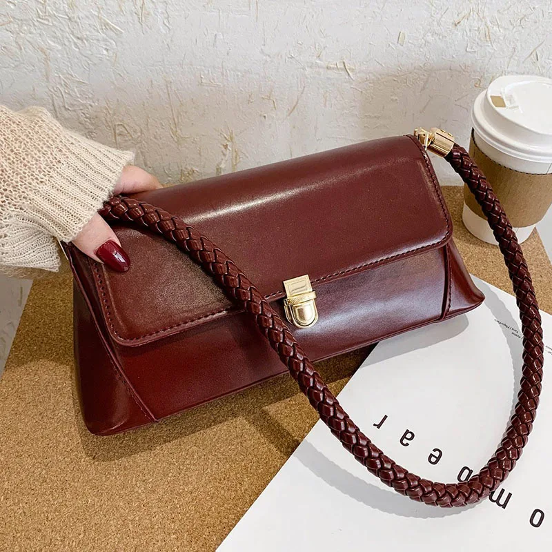 

Women Retro Shoulder Bags 2022 Trendy Vintage Handbag Female Small Subaxillary Bags Casual Retro Mini Tote Bag