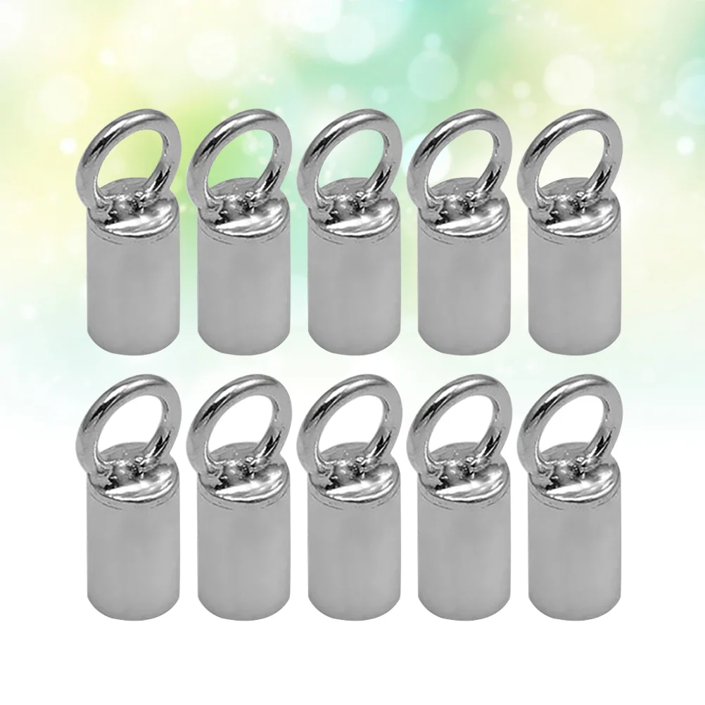 

10 шт. блестящие аксессуары, зажим для браслета, Концевой Зажим, соединитель для ювелирных изделий, трубка, ожерелье, веревочная пряжка