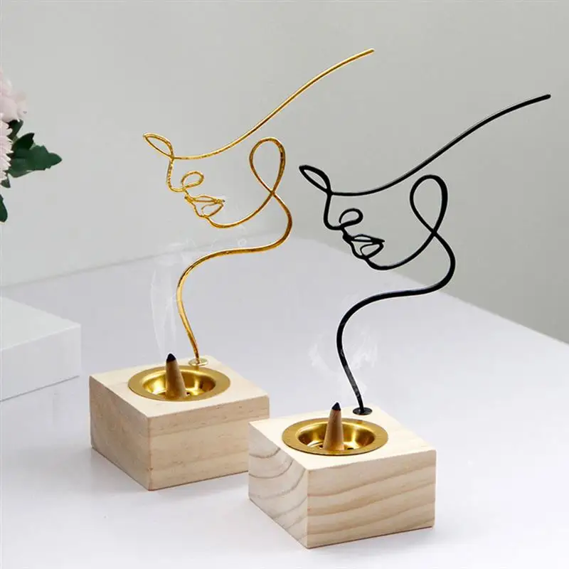 

Modern Style Desktop Wooden Aromatherapy Burner Simple Shape Censer Ornament
