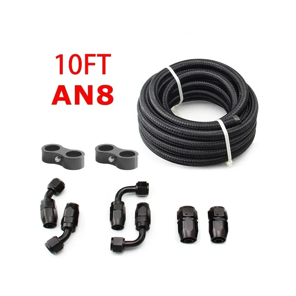 

3M AN6/AN8/AN10 CPE Фитинги Для Масляно-топливных Шлангов 0+45+90+180 Градусов Концевая Трубка Плетеный Нейлоновый Адаптер Из...