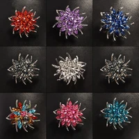 crystal flower rhinestone brooch bouquet for women party wedding dress clothing suit 7 colors jewelry accesories pins