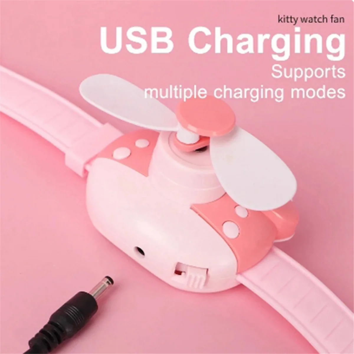 Милый мини-вентилятор дизайн часов для детей портативный вентилятор мягкий