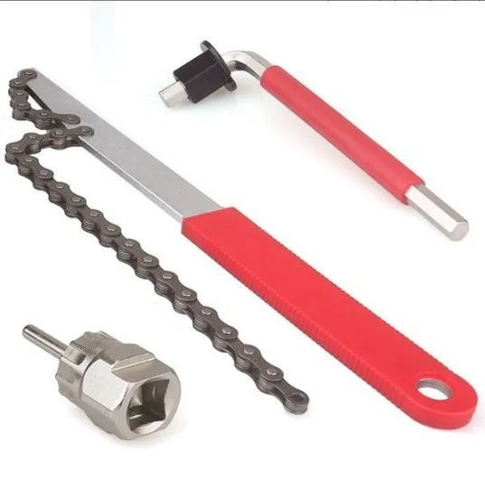 

Bike Cassette Removal Tool with Chain whip and Auxiliary Wrench Bicycle Sprocket Removal Tools Sprocket Remover