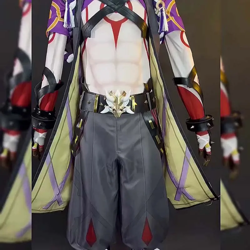 

Anime Game Genshin Impact Arataki Itto Overbearing Cosplay Costume Uniform Halloween Carnival Party Role Play Outfit Full Set