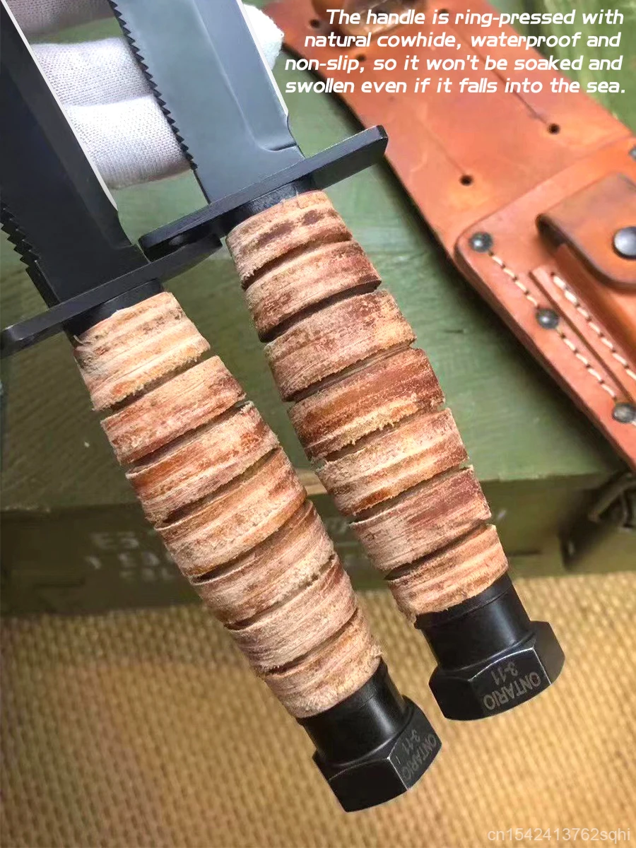 Классический тактический прямой нож для улицы из высокоуглеродистой стали -