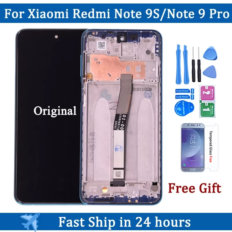 

Original Display For Xiaomi Redmi Note 9 Pro LCD Display Touch Digitizer Screen For Redmi Note 9S LCD Screen Replacement