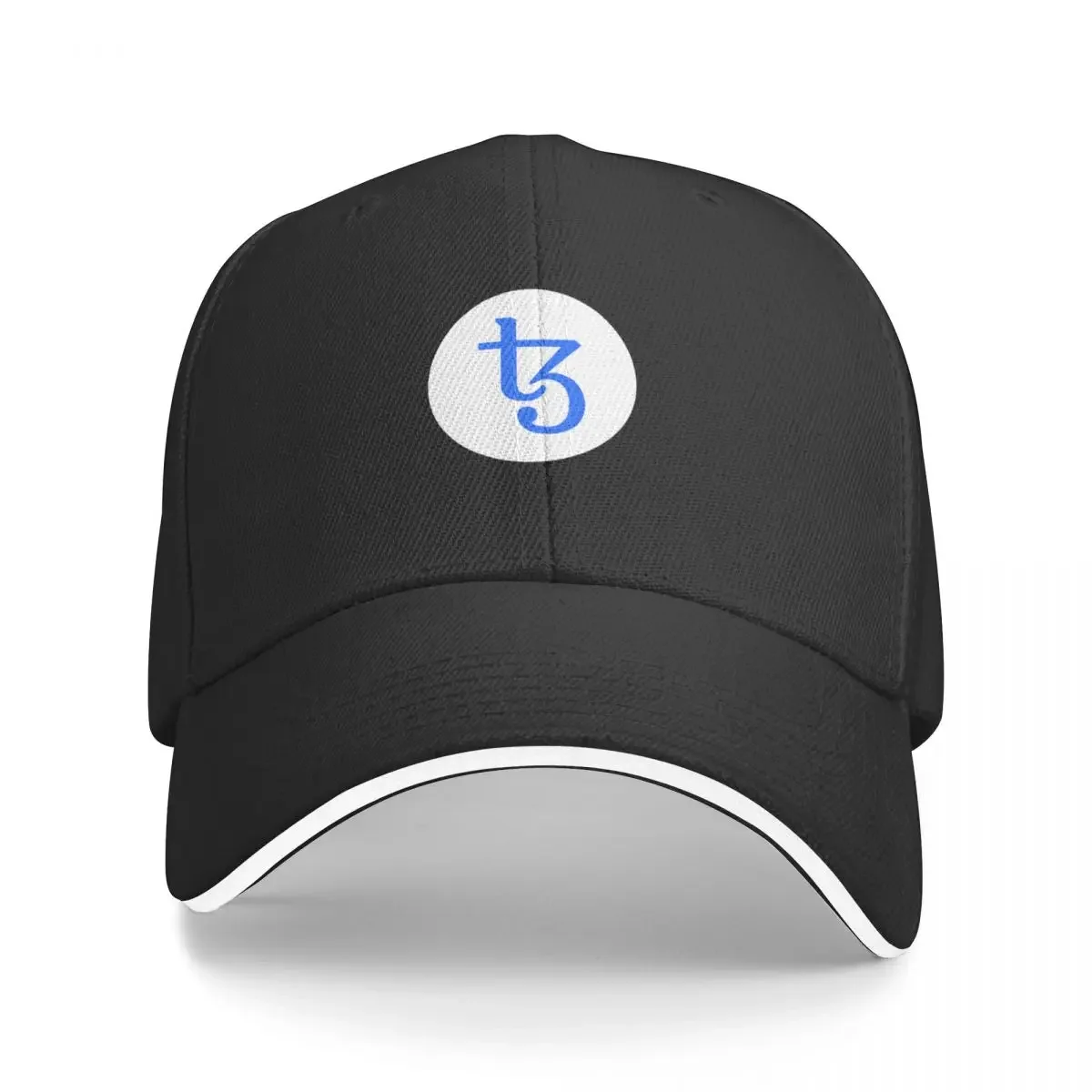 Бейсболка Tezos XTZ криптовалюты белый подарок продавцу с длинным рукавом Кепка