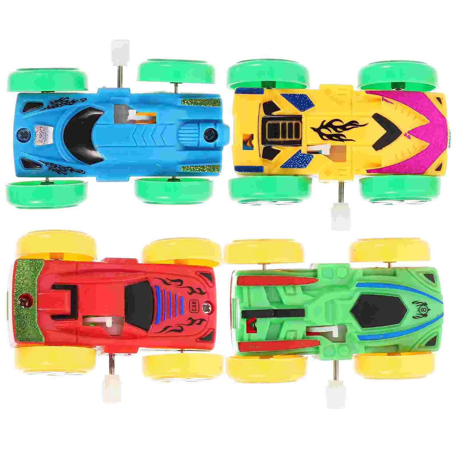 

4 Pcs Car Winding Clockwork Plaything Wind-up Toys Baby Walker Model Children Mechanic Cart Cartoon Classic