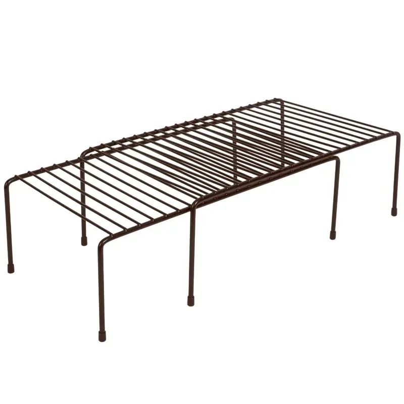 

Storage Shelf Rack - Extendable 16 to 32.5 inch - Steel Metal Wire - Bronze