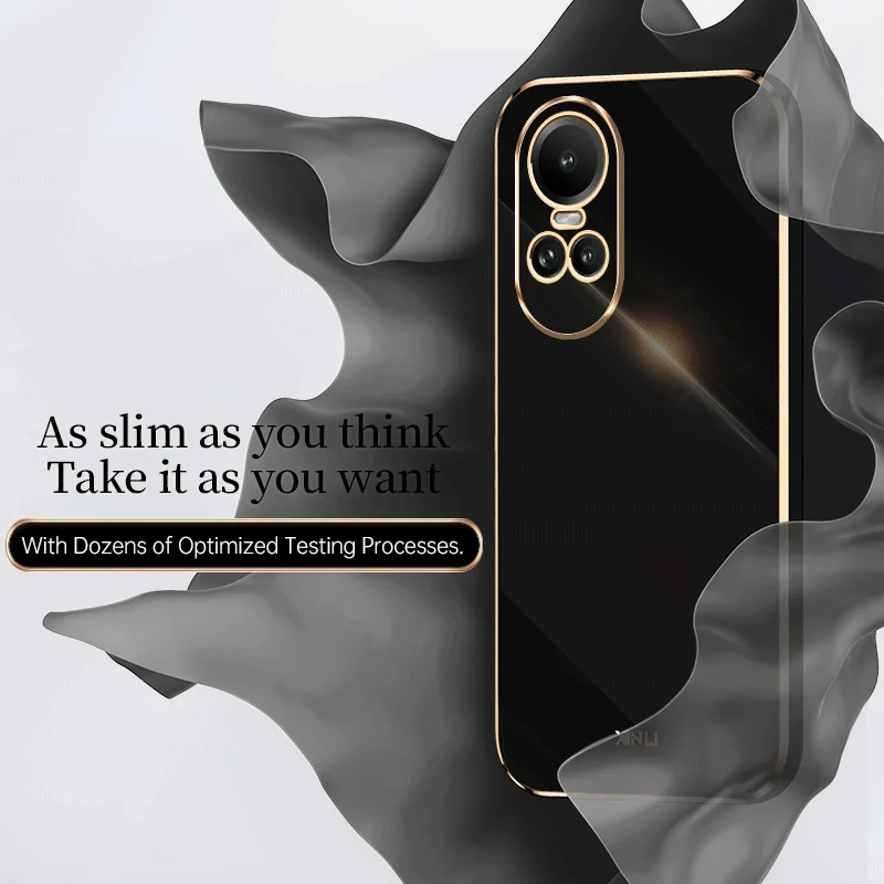 Для OPPO Reno 10 5G чехол однотонная Силиконовая задняя крышка с покрытием для Reno10 Global 6