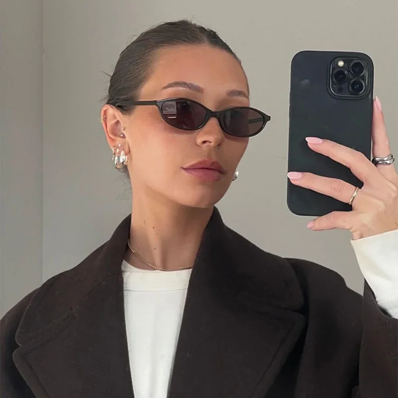 Овальные Солнцезащитные очки кошачий глаз в стиле ретро для женщин Y2k модные