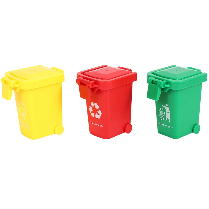 

Toy Vehicles Garbage Truck's Trash Cans, 3 Pack Toy Garbage Truck Replacement Parts, Simulated Trash Can