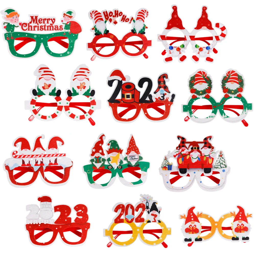 

Christmas Eyeglasses Glasses Party Props Photo Supplies3D Eyewear Frames Booth Funny Decorations Favors