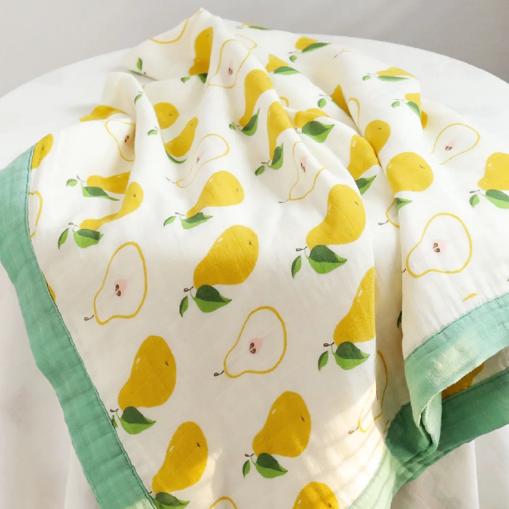 

Infant Blanket Four-layer Gauze Bamboo Cotton Baby Bath Towel Children's Blankets Newborn Hug Quilt Swaddle Kindergarten Quilt