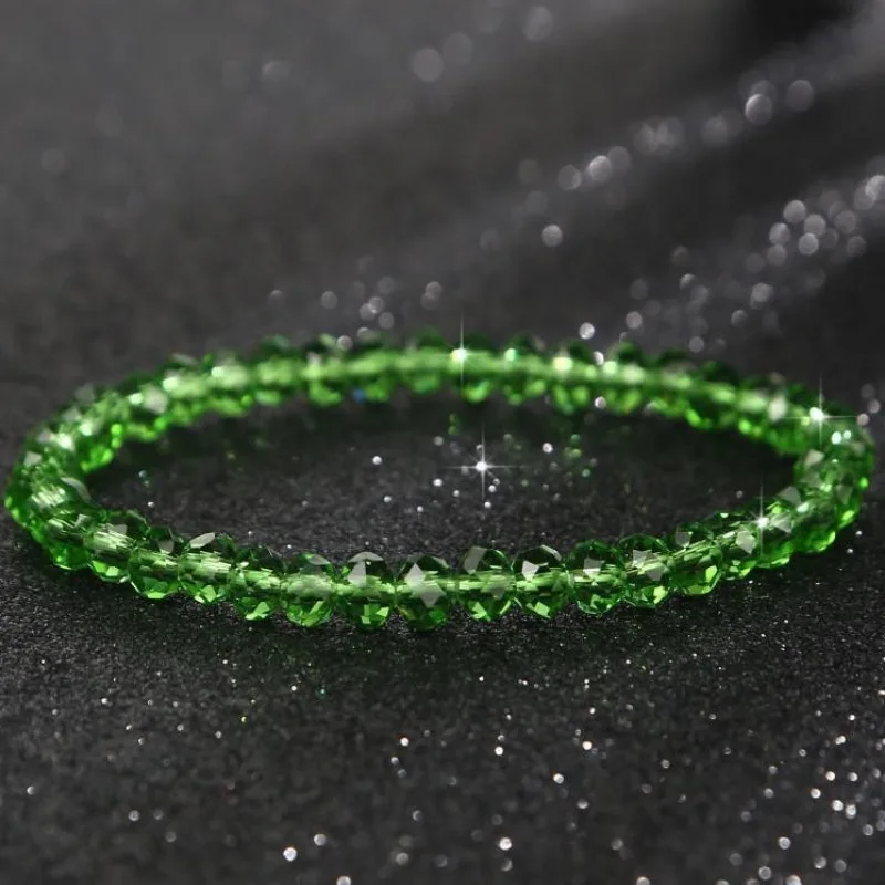 Браслет женский из искусственного австрийского хрусталя эластичный плетеный