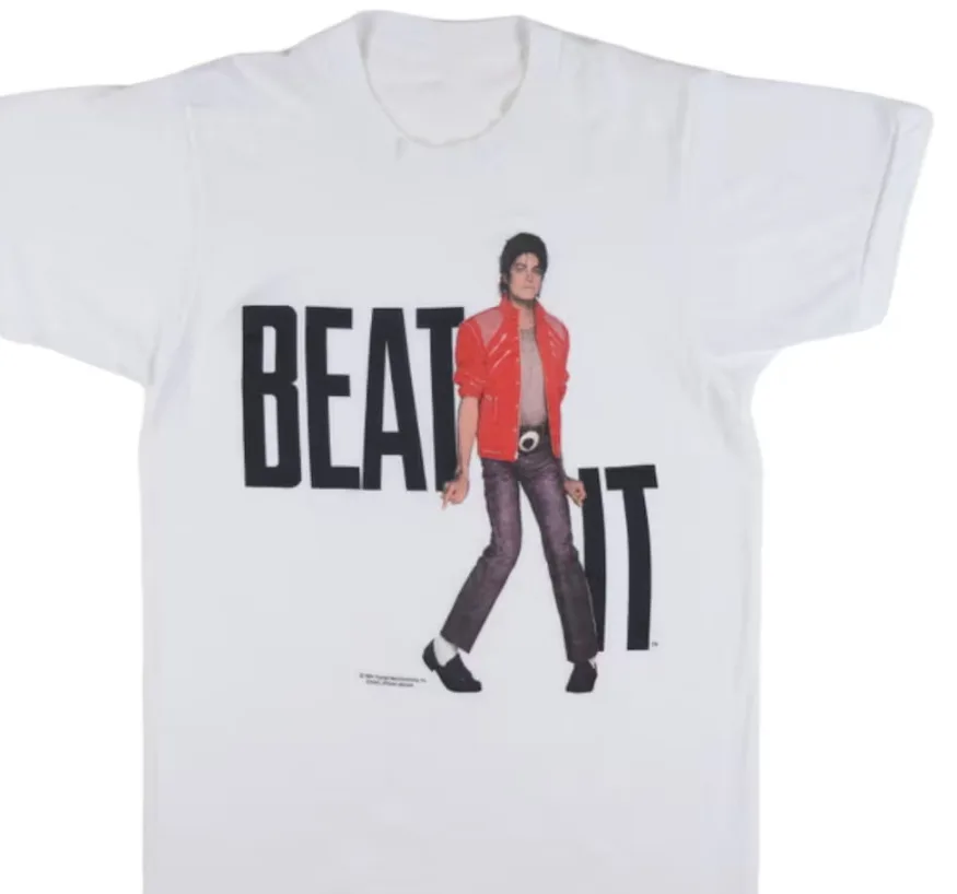 Винтажная рубашка Майкла Джексона Beat It 1984 года подарок для фанатов S-5Xl