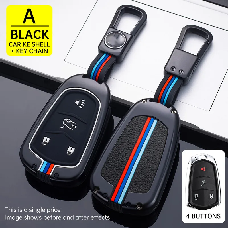 

Car Genuine Key Case Holder Shell key chains For Cadillac ESV Escalade CTS XTS SRX ATS 2015 2016 2017 2018 CT5 XT5 XT6