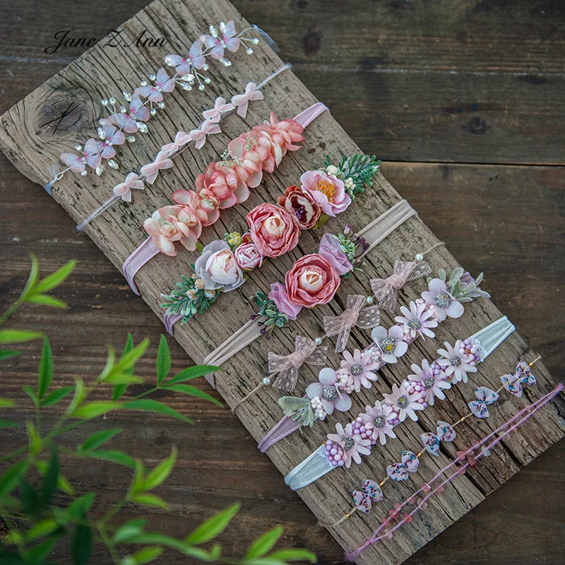 

0-3 month Newborn Children Boy Girl Photography Headwear Flora Photo Scene Matching Props Headband