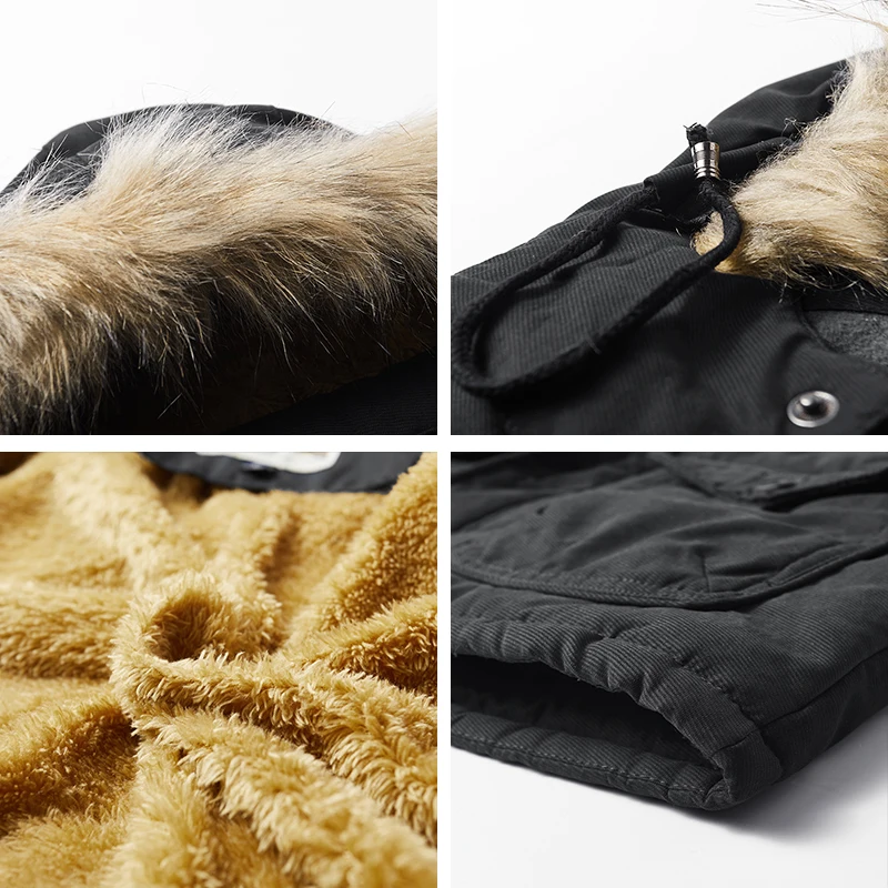 Men Winter Jacket Parkas Coat Fur Collar Fashion Thicken Warm Jackets Casual High Quality Large Size 4XL Men's Coat