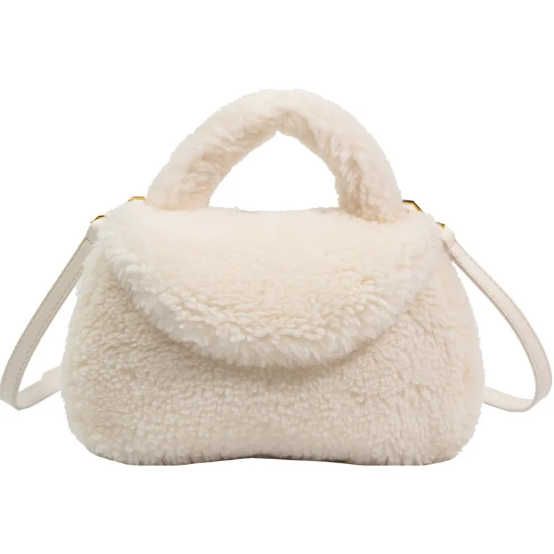 

2022 Autumn and Winter New Network Red Lamb Fur Handbag One Shoulder Crossbody Women's Handheld Wool Bag