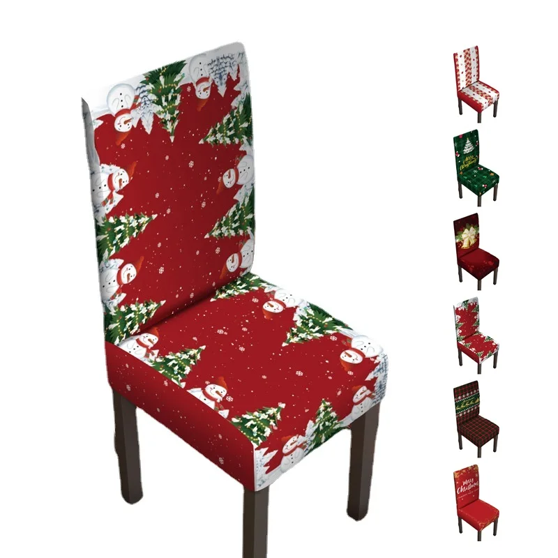

New Christmas Dining Chair Coves Xmas Decor Elastic Chair Slipcovers Christmas Party Seat Decor Protector Hotel Home Restaurant