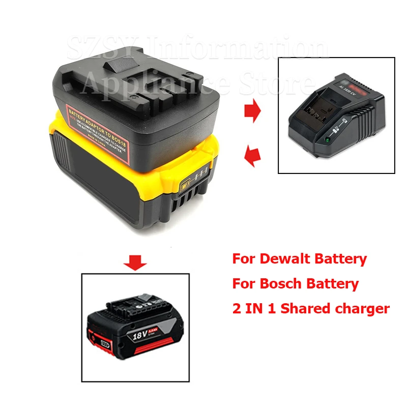 

Replacement For Dewalt 18V 20V Battery Charger Battery Adapter Converter for Bosch 18V Lithium Battery Electric Tool Converter
