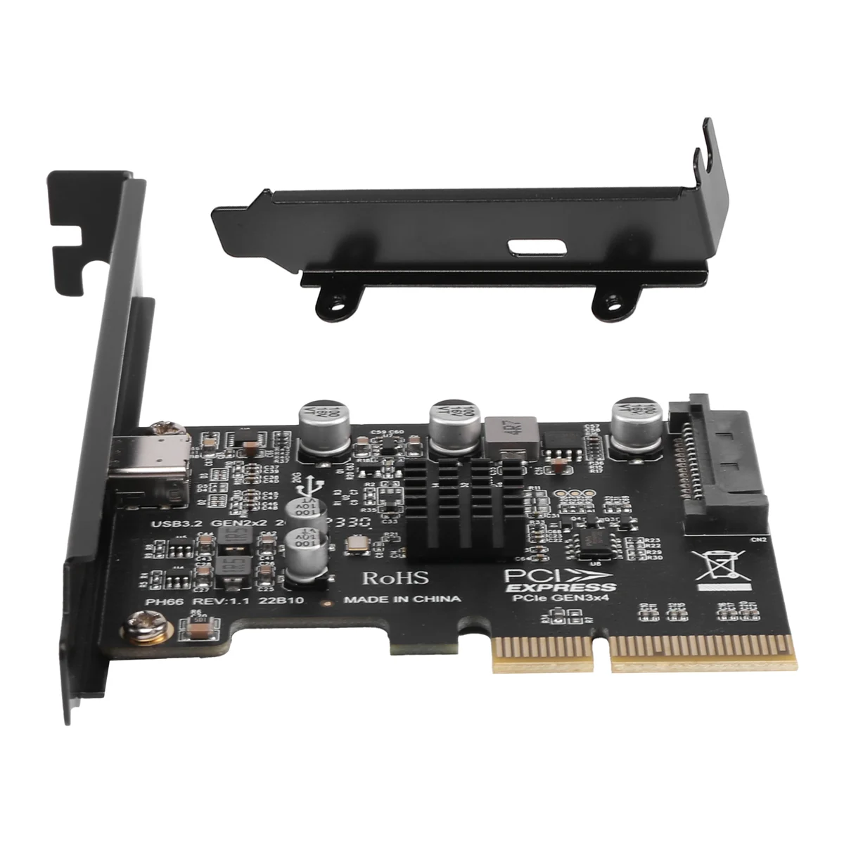 USB PCIE Card Type C PCI-Express 4X to 3.2 Gen 2X2 (20 Гбит/с) Набор микросхем ASM3242 для Windows 8/10/Linux