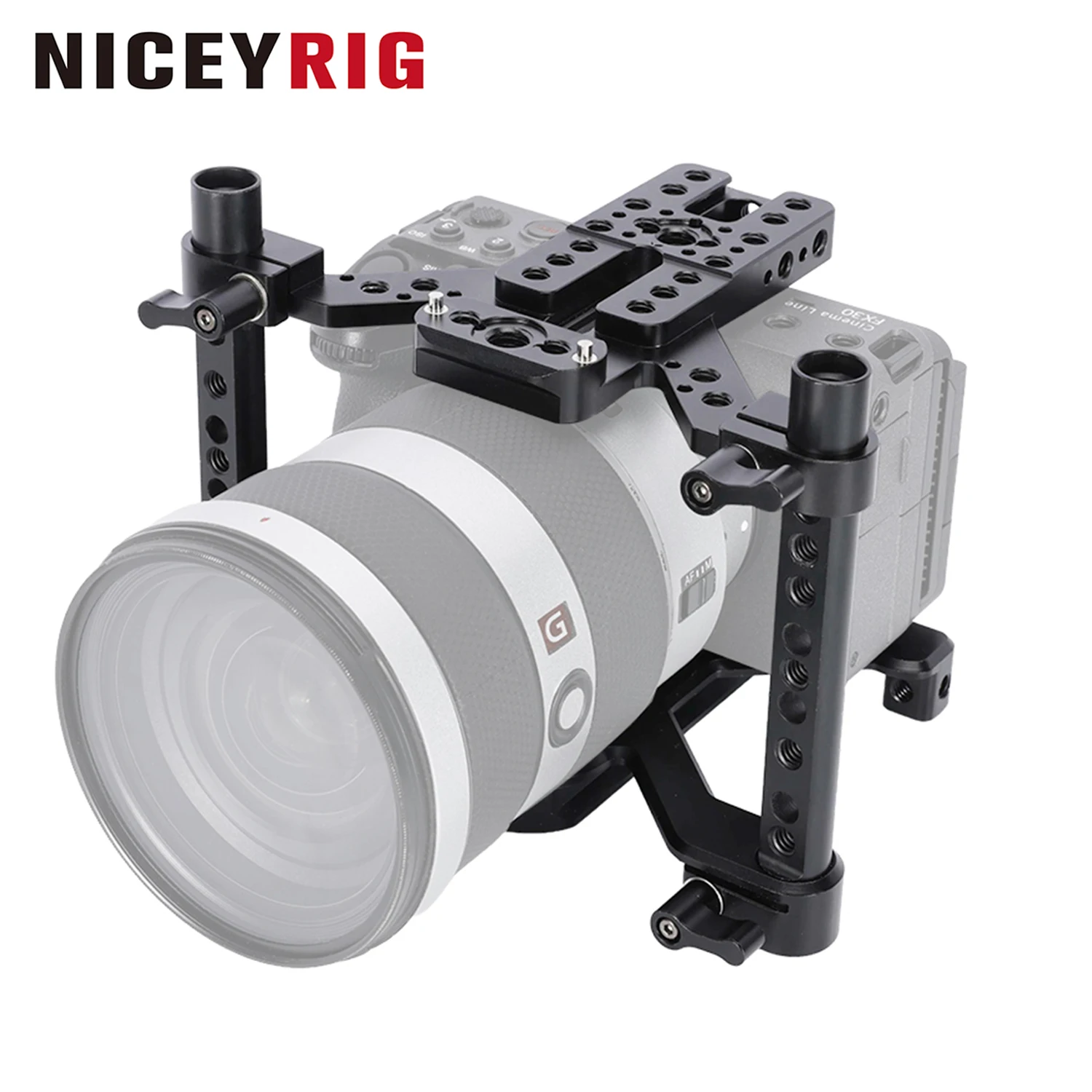 Фото Универсальный комплект креплений NICEYRIG с 4-зубцовой клеткой для беззеркальных камер, поддерживает верхнюю рукоятку, боковую рукоятку, 15-мм штанги, направляющую NATO, Arca-Swiss. №1
