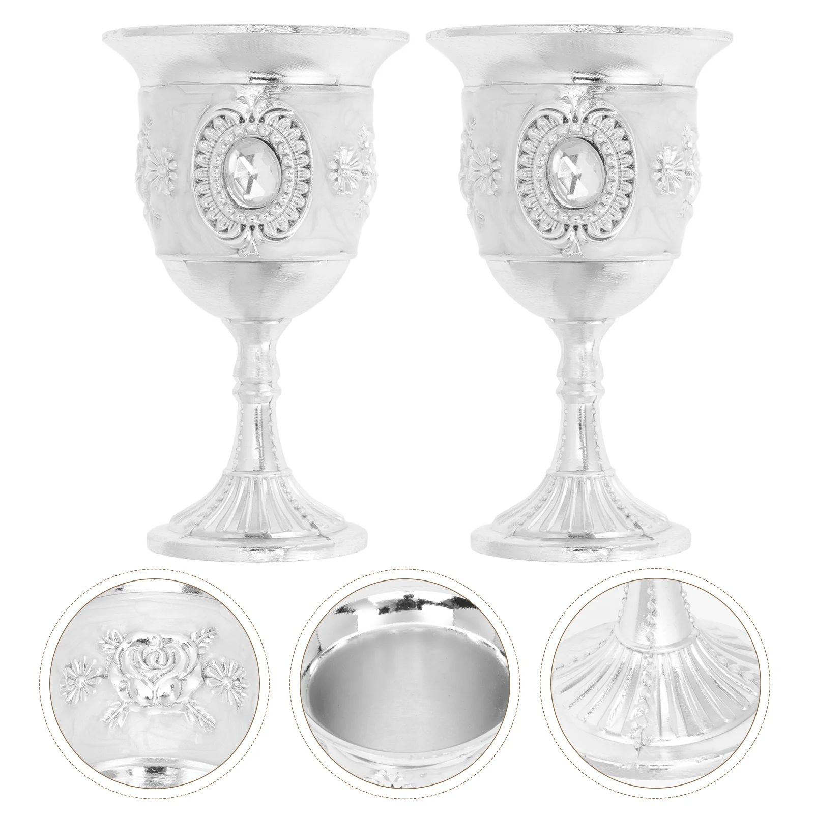 Средневековые чашки высокие белые стеклянные кофейные кружки декор для