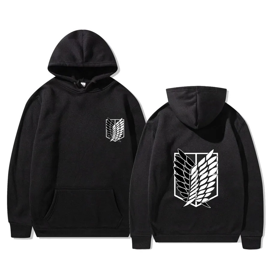 

Hoodies Sweatshirt Men Women Japanese Anime Prin Pullover Attack on Titan Streetwear Oversized Hoody Fashion Trendy Sportswear