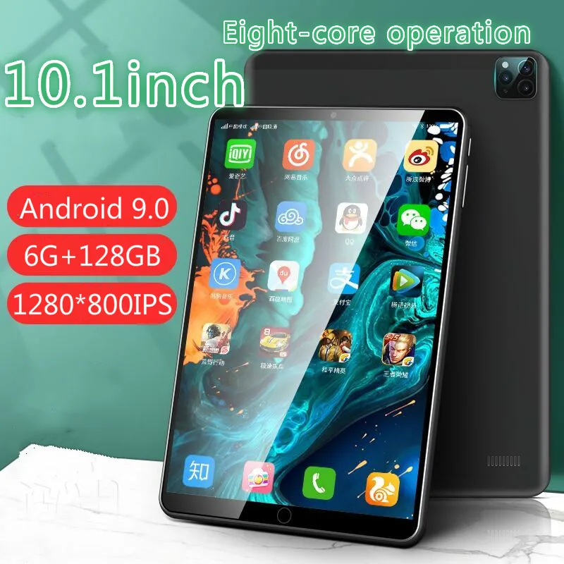 

[HOT SALE]Android 9.0 Tablet PC Combo 2022 New 10.1 inch 6G+128GB Full Netcom Large Screen Mobile Phone Student Learning Game