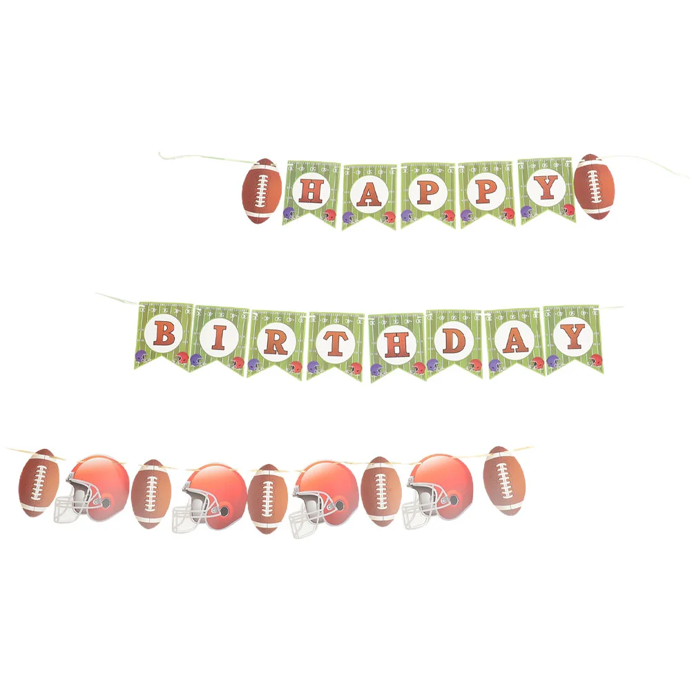 

2 Sets of Birthday Party Banner Birthday Party Scene Layout Hanging Banner Decoration