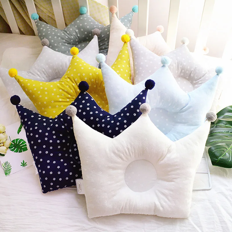 

Baby Shaping Pillow Lovely Cartoon crown Head Protect Pillow Soft Breathable Anti-rollover Multifunction Infant Supplies