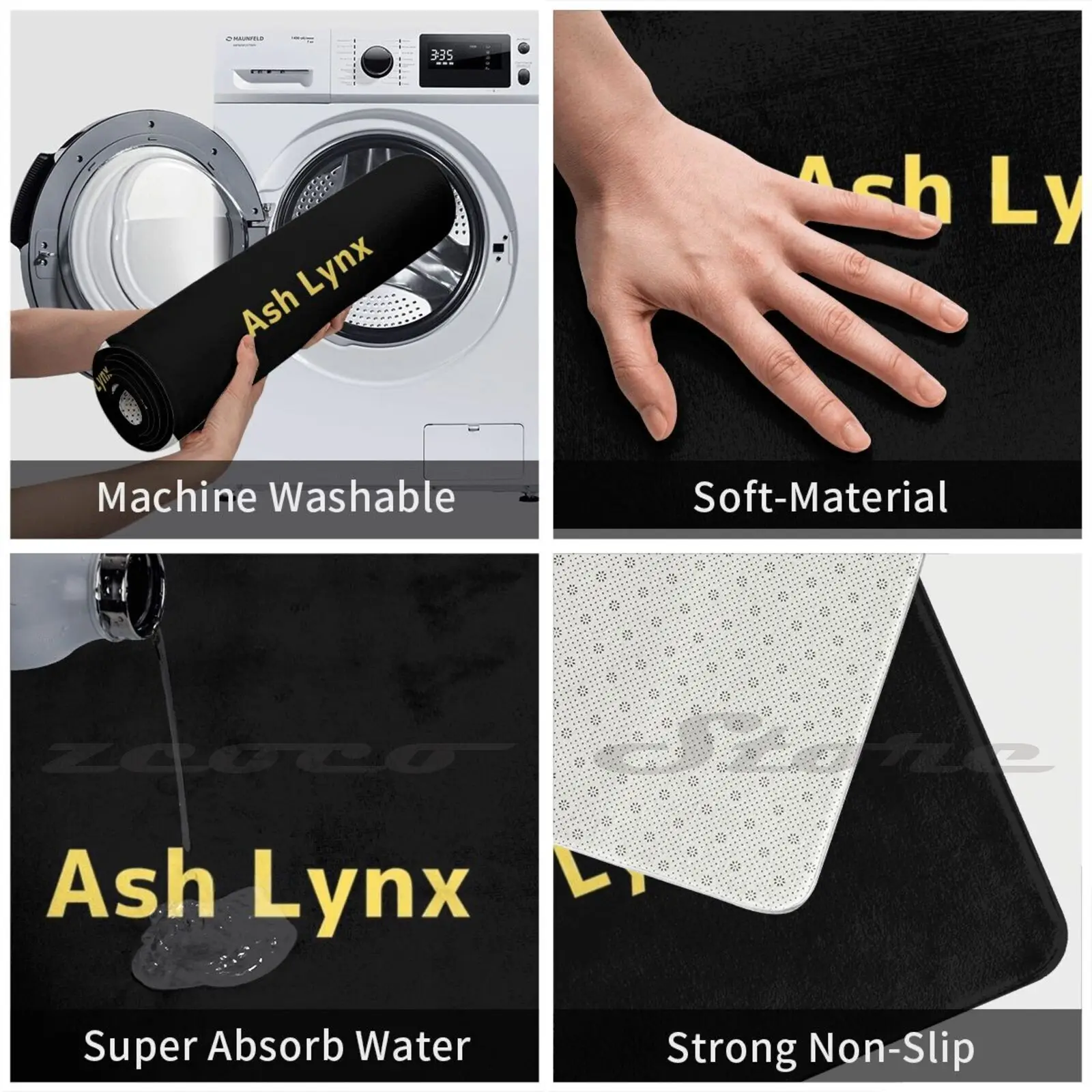 Банановая рыба Ash Lynx коврик нескользящий впитывающий воду дверной банановая -