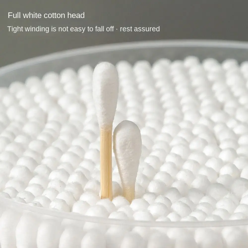 Ватные палочки с двойной головкой прочные деревянные ватные